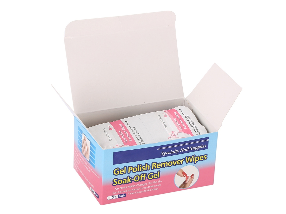 100 pçs/caixa Descartáveis Palhetas Para Remoção De Esmalte Uv Gel Soak Off Para Unhas Ferramenta de Manicure