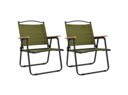 Camping Chair, Camping Chairs Vidaxl Verde Poliéster (54 X 55 X 78 Cm)