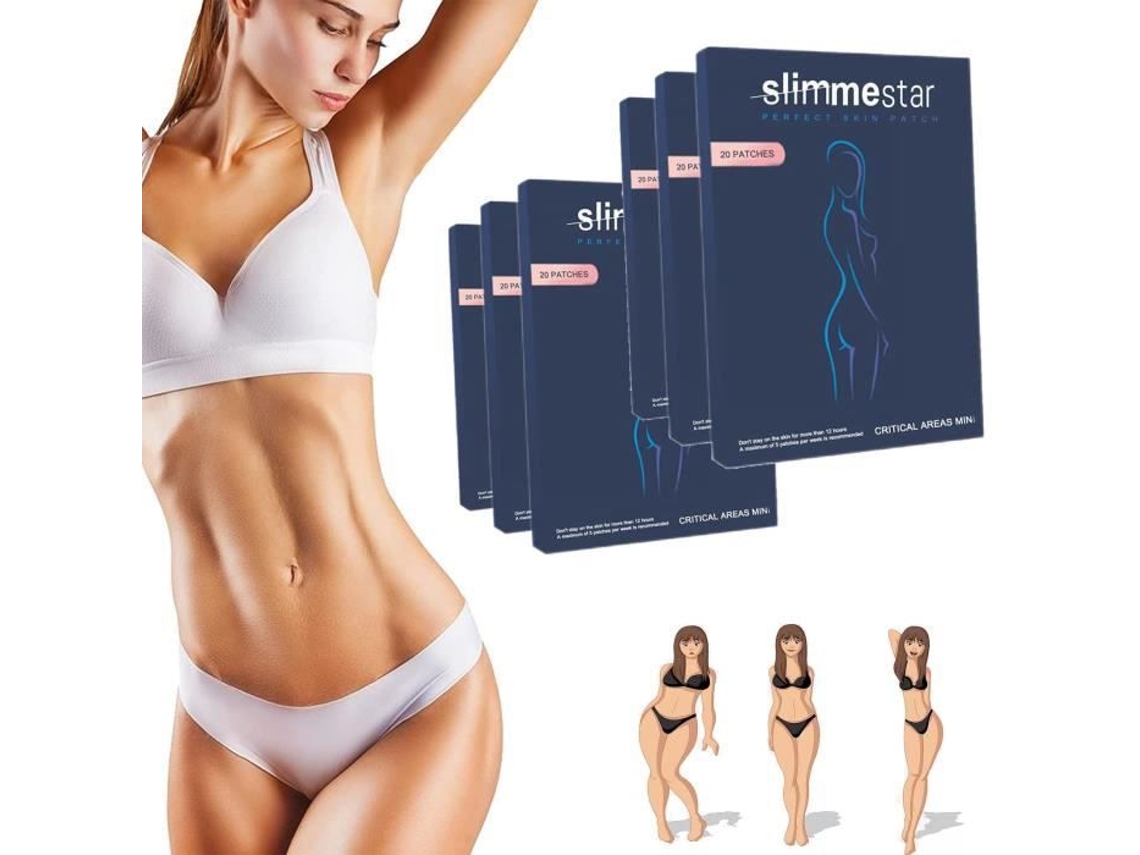Slimmestar Patch de Emagrecimento para Perda de Peso Ingredientes Do Adesivo para Perda de Peso de Pele Perfeita Slimmestar 120 Unidades Cuidados
