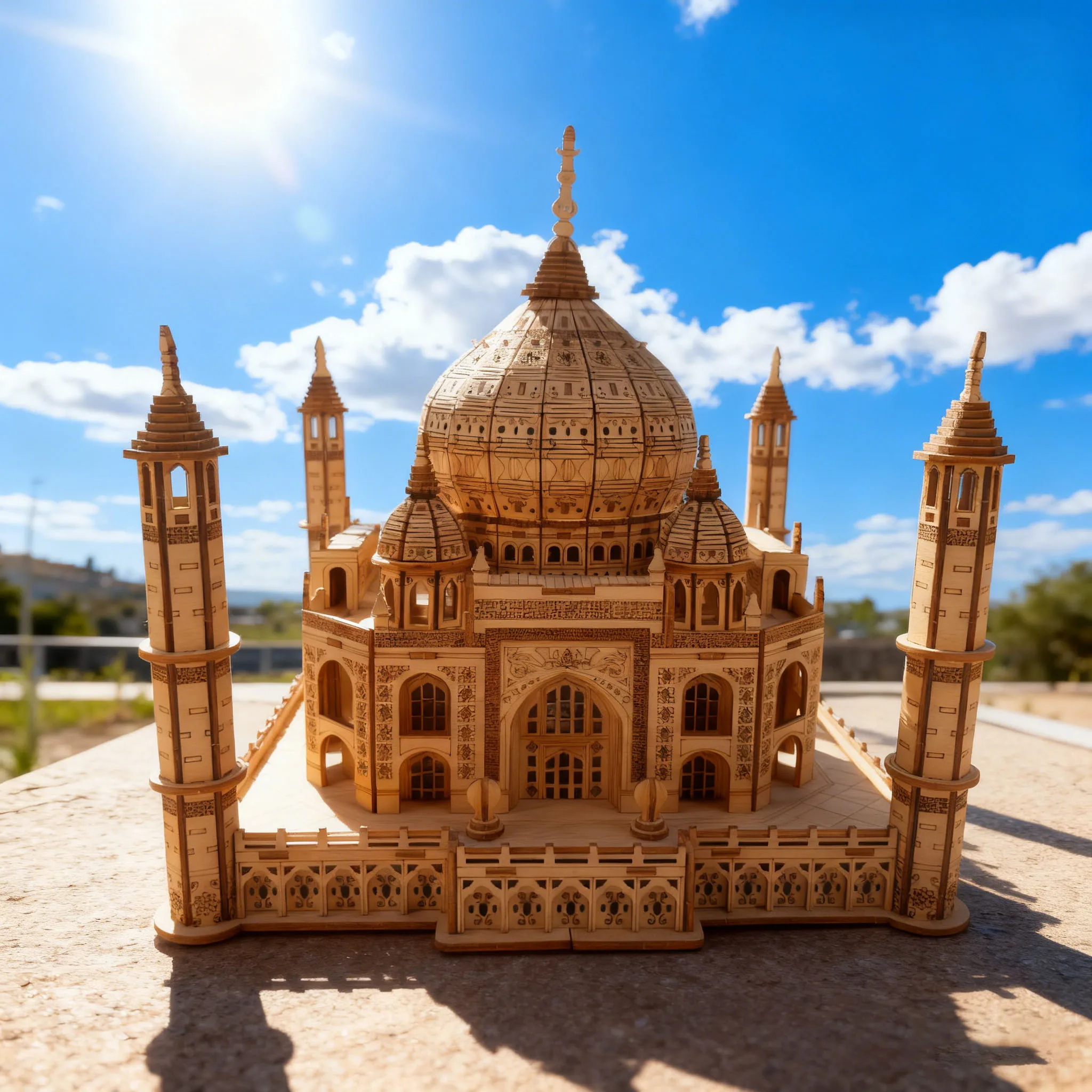 Modelo 3d de Quebra cabeça de Madeira Taj Mahal, Kit Faça Você Mesmo MDUG