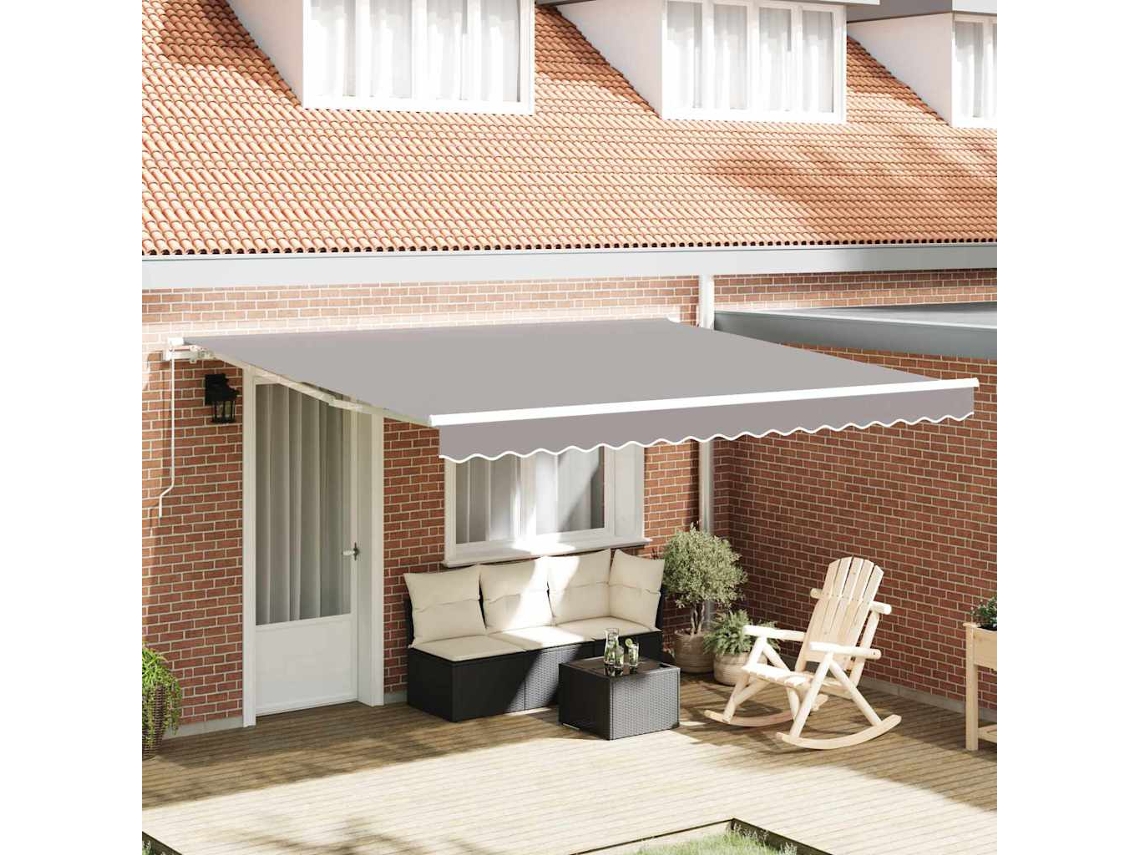 Vidaxl Toldo Retrátil Cinzento-claro 400 X 350 X 165 Cm