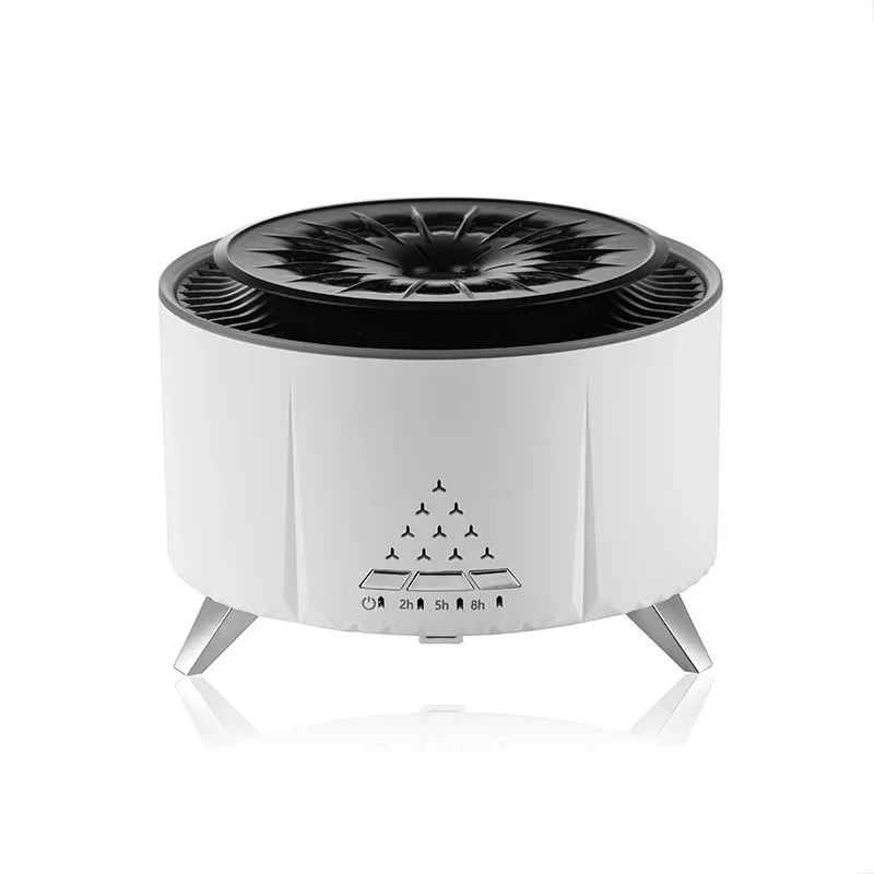 (branco) Difusor De Aromas Com Umidificador De Lava Vulcânica De Ruído Branco, 3 Modos De Velocidade