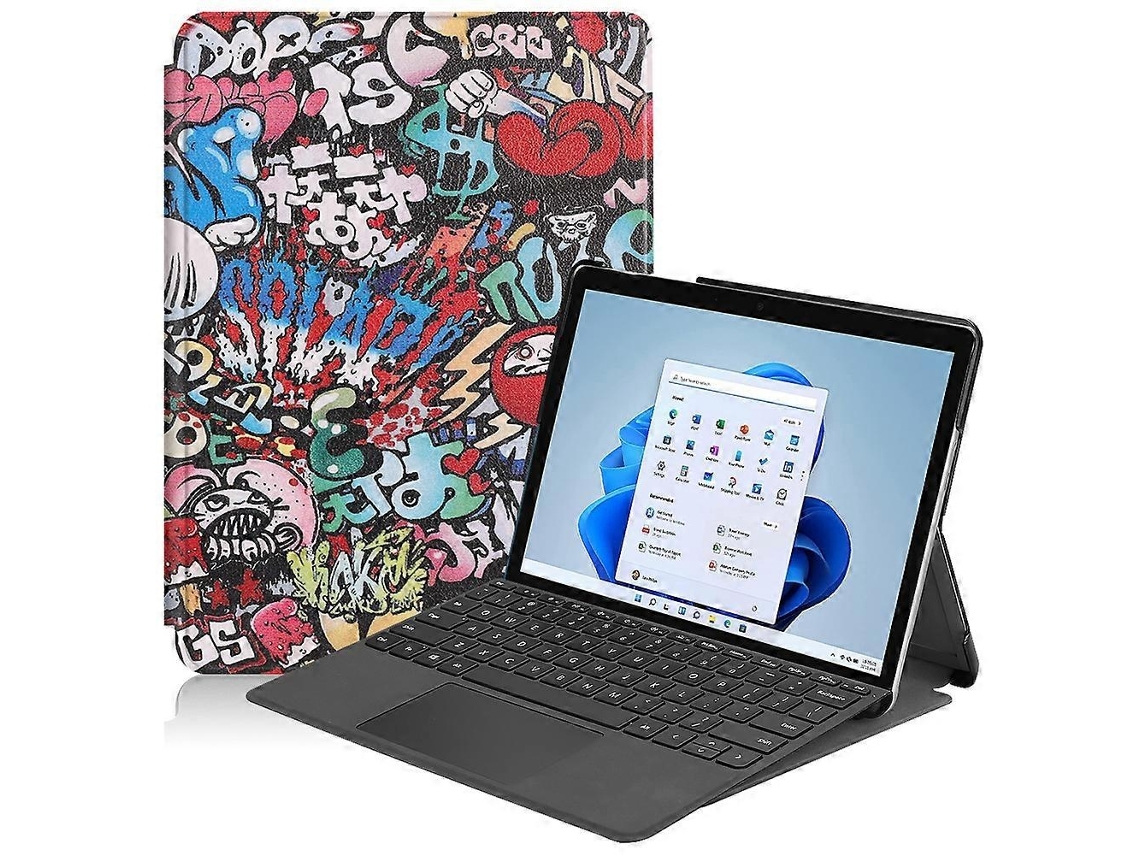 Capa Protetora Em Couro Pu Com Suporte E Ativação Automática Para Microsoft Surface Go 4 Elysve