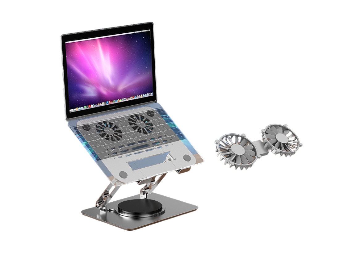 Suporte para laptop, suporte para laptop com ventoinha, suporte universal de resfriamento