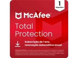 Software MCAFEE Total Protection (1 Dispositivos - 1 Ano - PC, Mac, Smartphone e Tablets - Formato Digital)