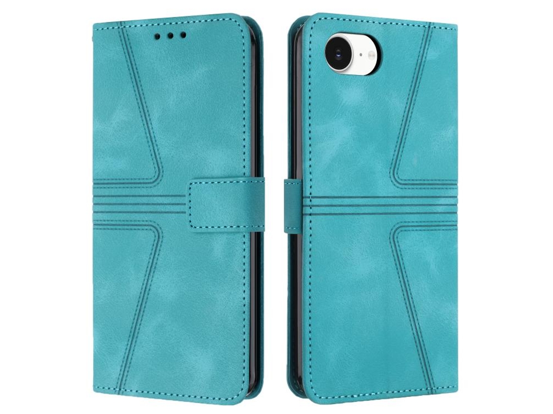Capa De Couro Para Iphone 17e - Triangular - Cor Sólida