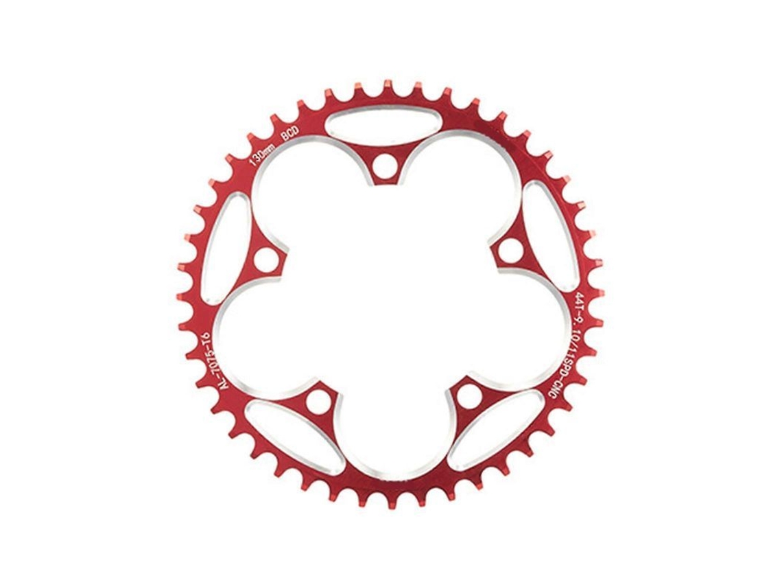 Engrenagem YURU para bike de montanha, 5 parafusos, 110bcd/130bcd, montagem direta, 44t, vermelha