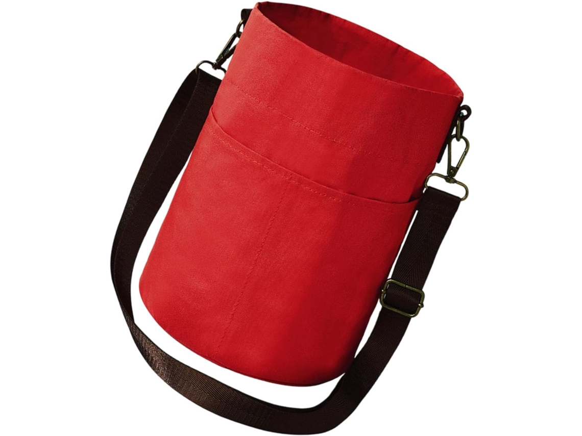 Bolsa de ombro portátil com cordão para guardar ferramentas Trico e organizar cosméticos.