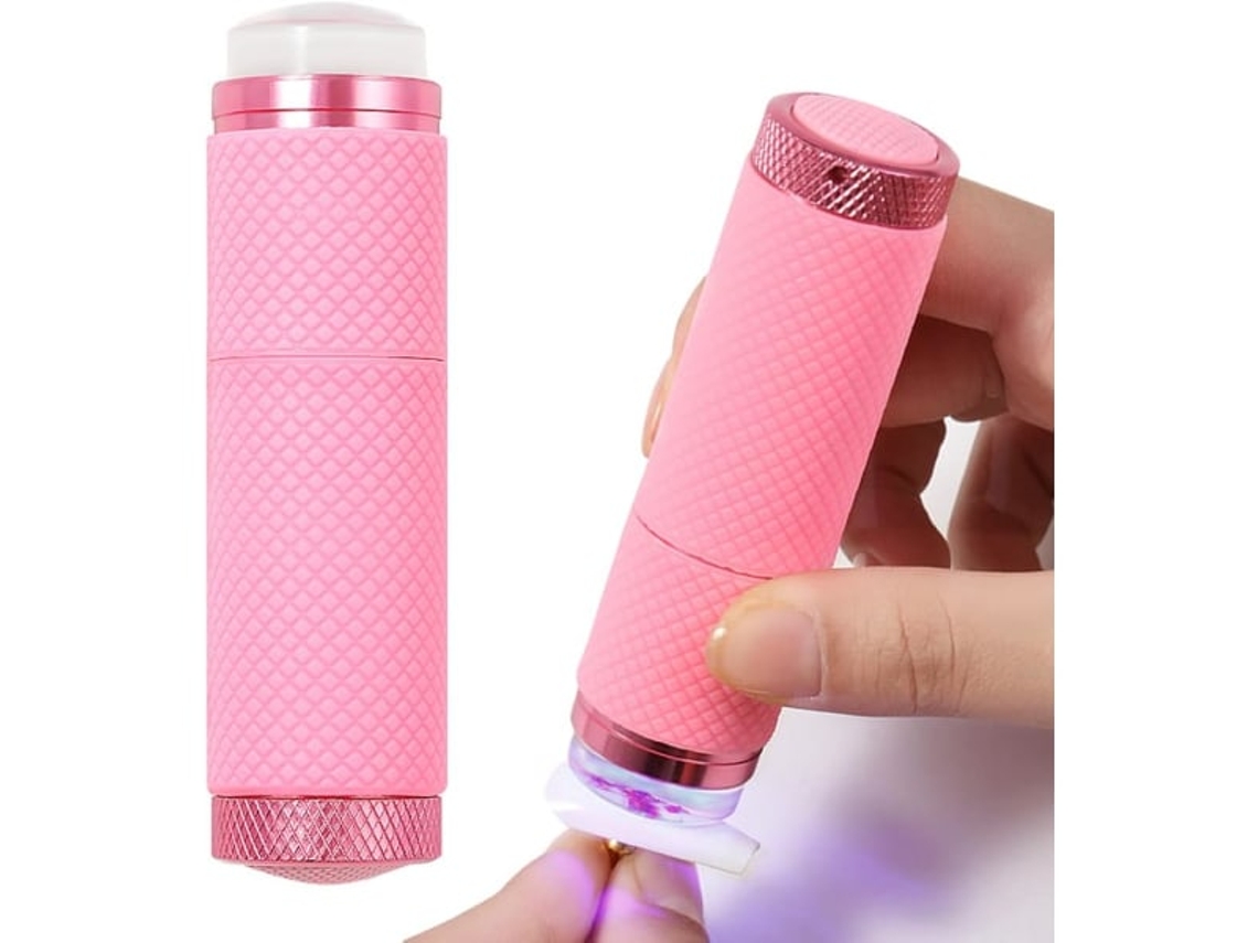 Mini Lanterna Para Nail Art Com Lâmpada Uv E Placa De Silicone.
