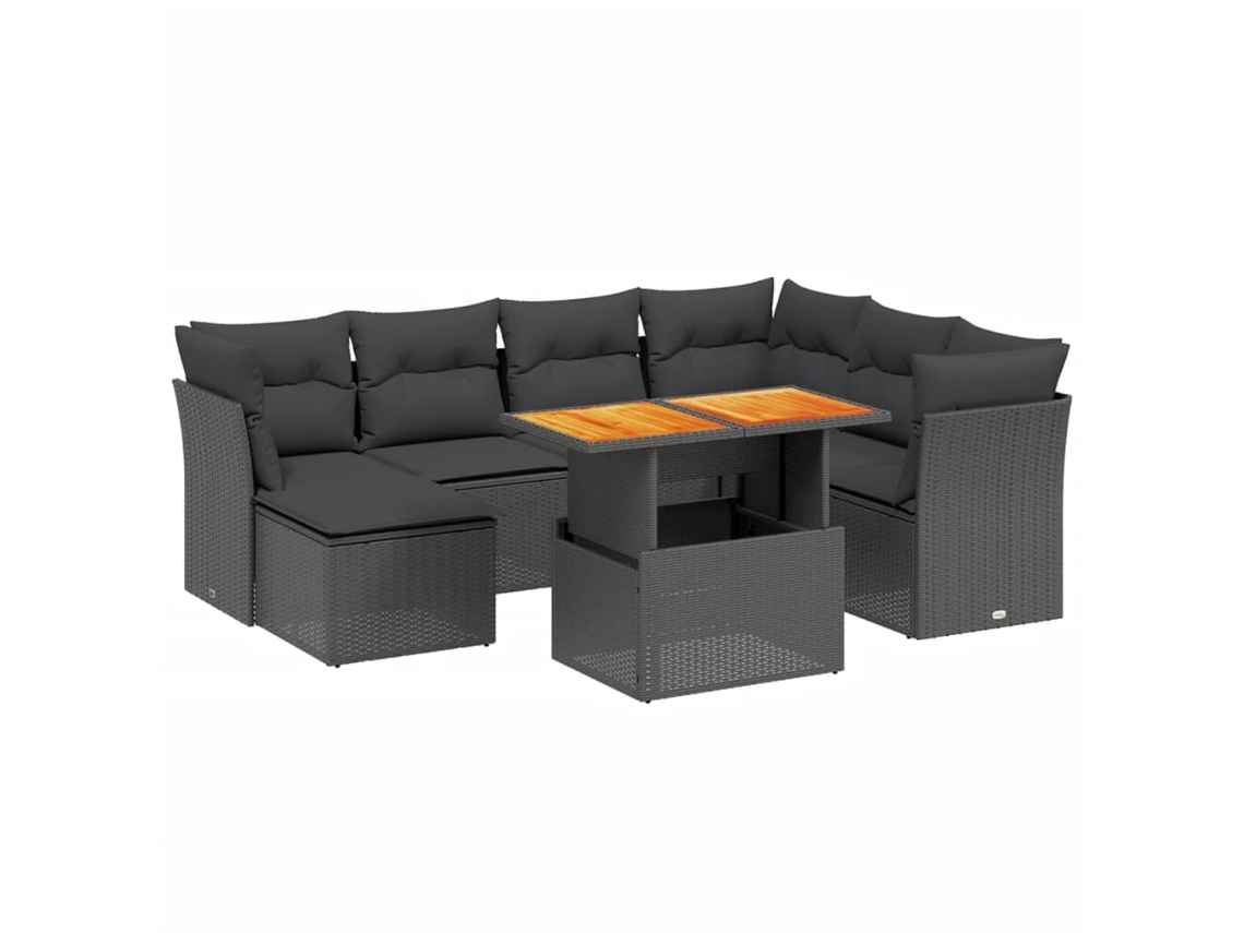 Garden Sofa Set, Garden Sofa Sets Vidaxl Preto Rattan / Vime (n/a)