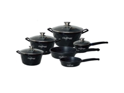 Conjunto de Caçarolas de 10 Peças Preto NORTHIX