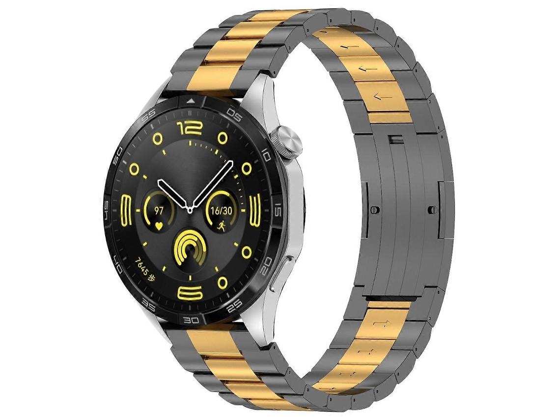 Lurelia Pulseira De Fivela Metálica Três Fios, Compatível Com Huawei Watch Gt4/ Gt3/ Gt2/ Gt 46 Mm ()