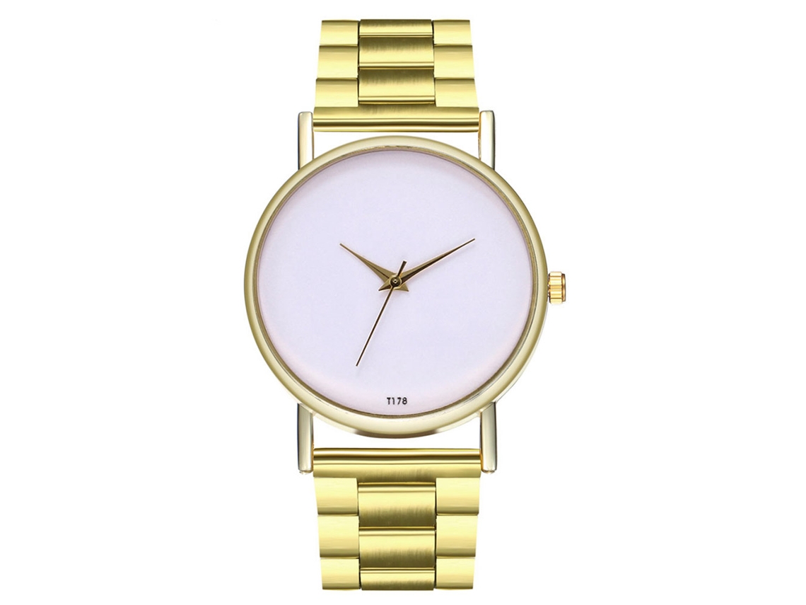 Relógio de pulso unissex Zhoulianfa com pulseira de aço, modelo Quartz, para homens e mulheres.