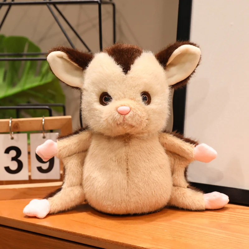 Brinquedo de Pelúcia de Esquilo Voador Realista e Fofo de Desenho Animado MDUG (marrom, 25 Cm)