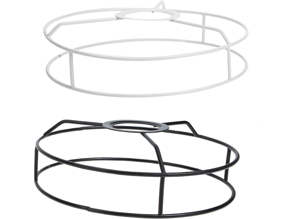 Conjunto De 2 Suportes Redondos De Metal Preto E Branco, Resistentes, Para Pendurar Luminárias, Materiais Para Projetos "faça Você Mesmo".