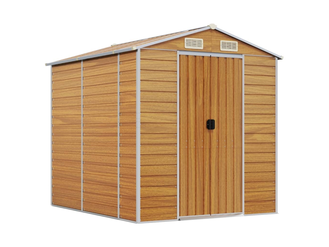 Garden Shed, Garden Sheds Vidaxl Marrom Aço (191 X 215 X 198 Cm)