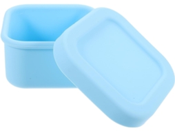 Recipiente De Silicone Azul Ounona Para Alimentos, Compacto E Hermético, Tipo Bento Box, Próprio Para Micro Ondas, Ideal