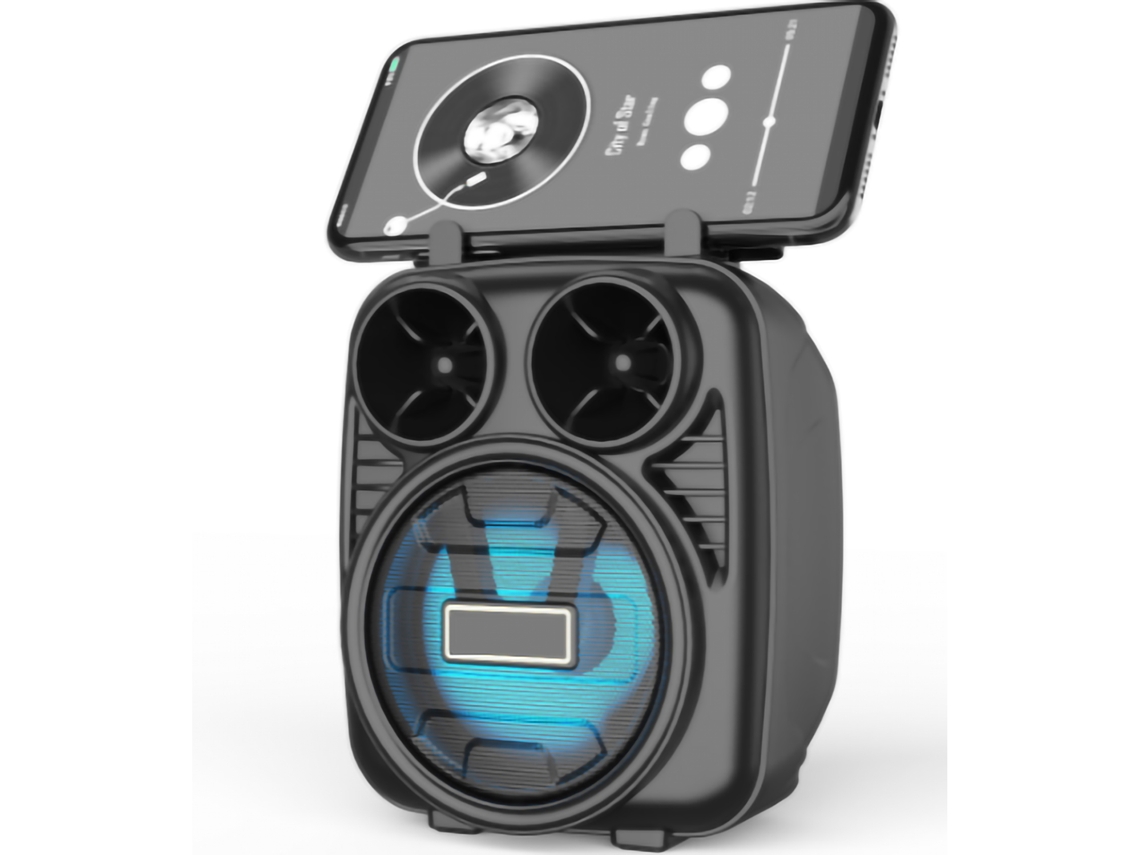 Coluna Bluetooth LAXISCREED Alto Volume Grave Forte Portátil Preta