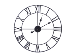 2026 Store Relógio de Parede de Metal Antigo Industrial com Números Romanos, Decoração de Casa, Café, 40cm