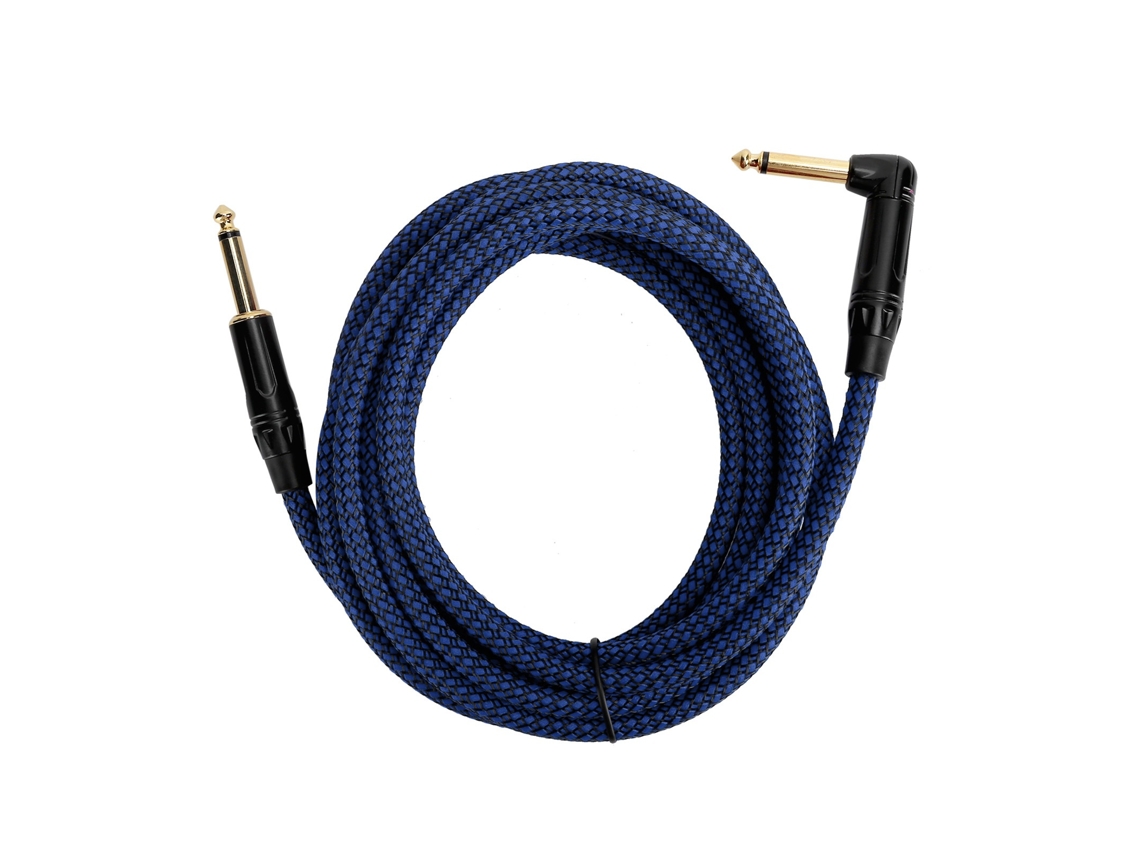 Cabo Mali de guitarra, 3m, 6.35mm, ouro, para instrumentos