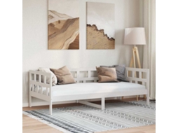 Vidaxl Sofá-cama 80x200 Cm Madeira De Pinho Maciça Branco