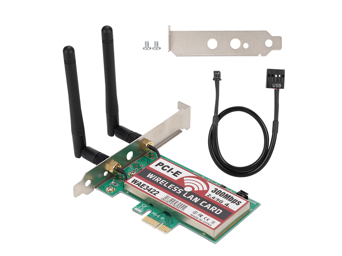 Computador Desktop Wae3422 Placa De Rede Wifi Pci-e De Banda Dupla 2.4ghz/5ghz 300mbps