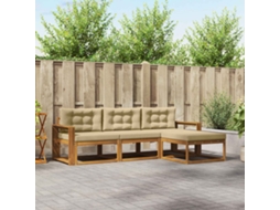 Vidaxl Conjunto De Sofás Para Exterior 4 Pcs Natural E Bege