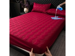 Capa Protetora De Colchão Impermeável,90x200cm, Adequada Para Colchões Com Altura Entre 5,1 E 30,5 Cm Bordô Hexinyigjly
