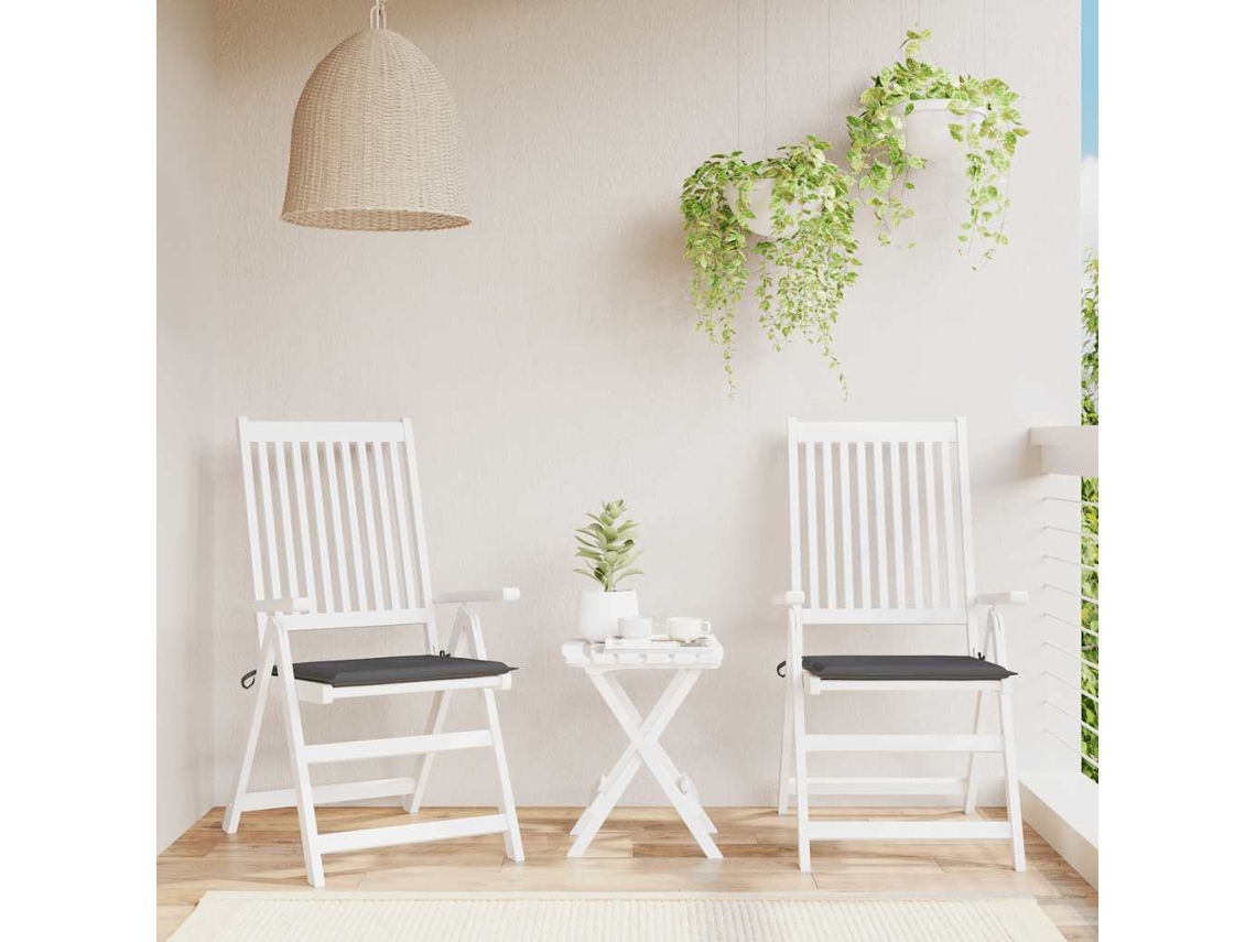 Vidaxl Almofadões P/ Cadeiras Jardim 2pcs 40x40x4 Cm Oxford Antracite