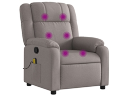 Massage Recliner Chair, Massage Recliner Chairs Vidaxl Cinzento-acastanhado Tecido