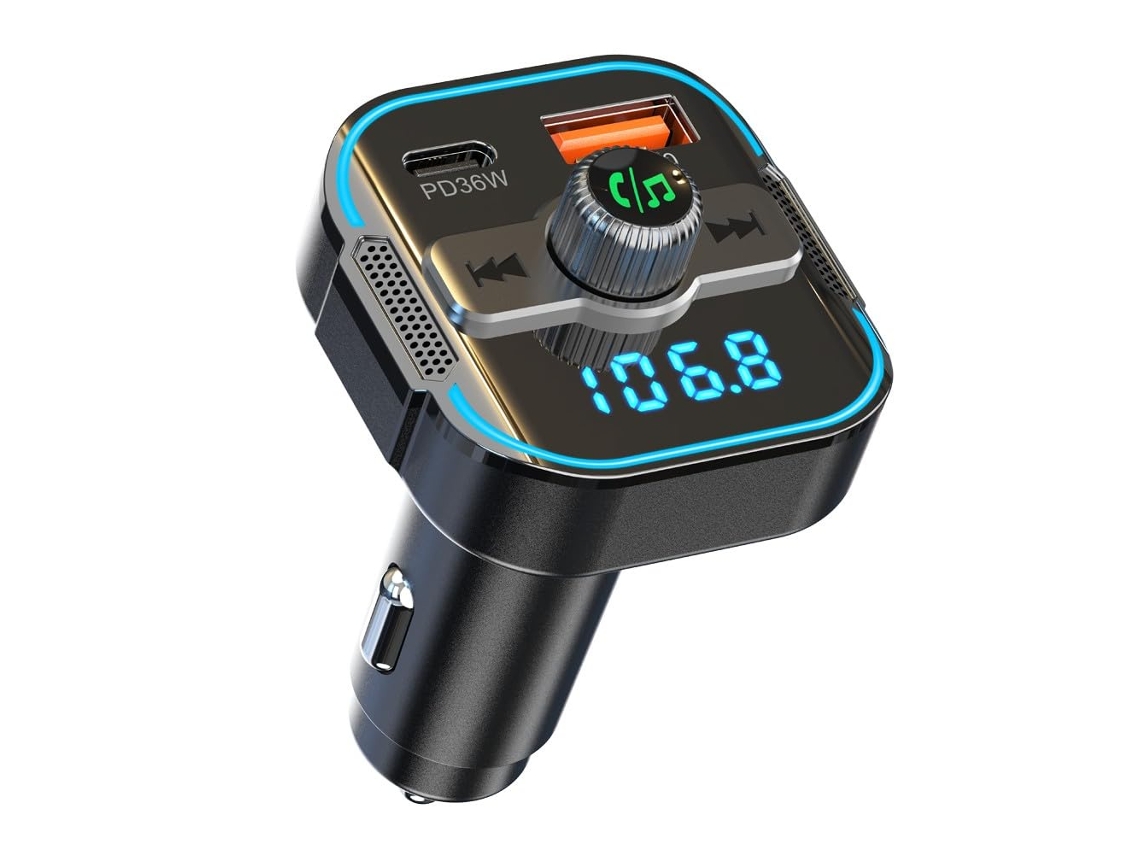 Adaptador Bluetooth Para Carro Com Pd 36w E 18w E Chamadas Mãos Livres