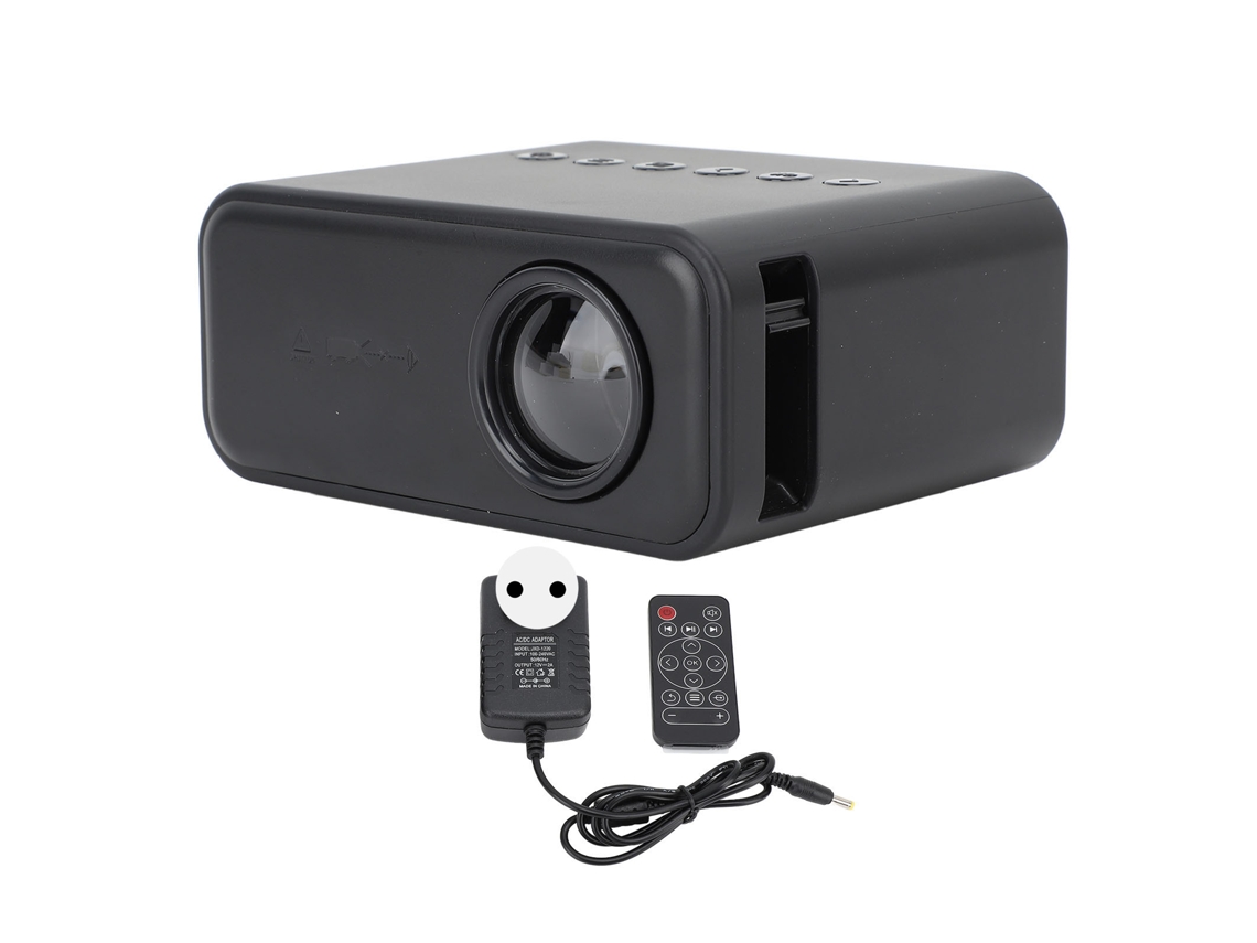 Projetor Mini Portátil 1080p Wifi Wireless Home Theater Controle Remoto Usb Preto Plugue Eu