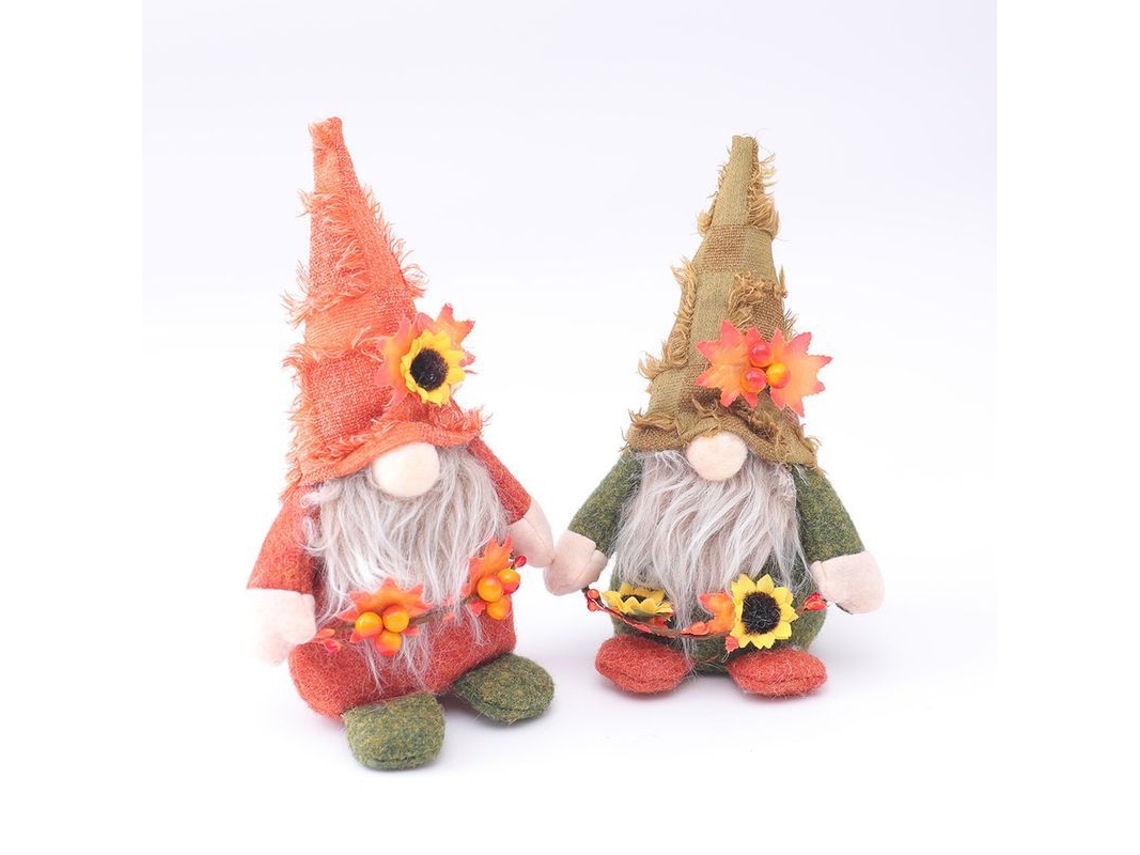 2pcs Muñecos Gnomo Campesino Para Bandejas Escalonadas Regalos De Cumpleaños Otoño