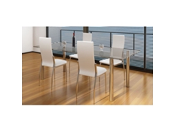 Vidaxl Cadeiras De Jantar 4 Pcs Couro Artificial Branco