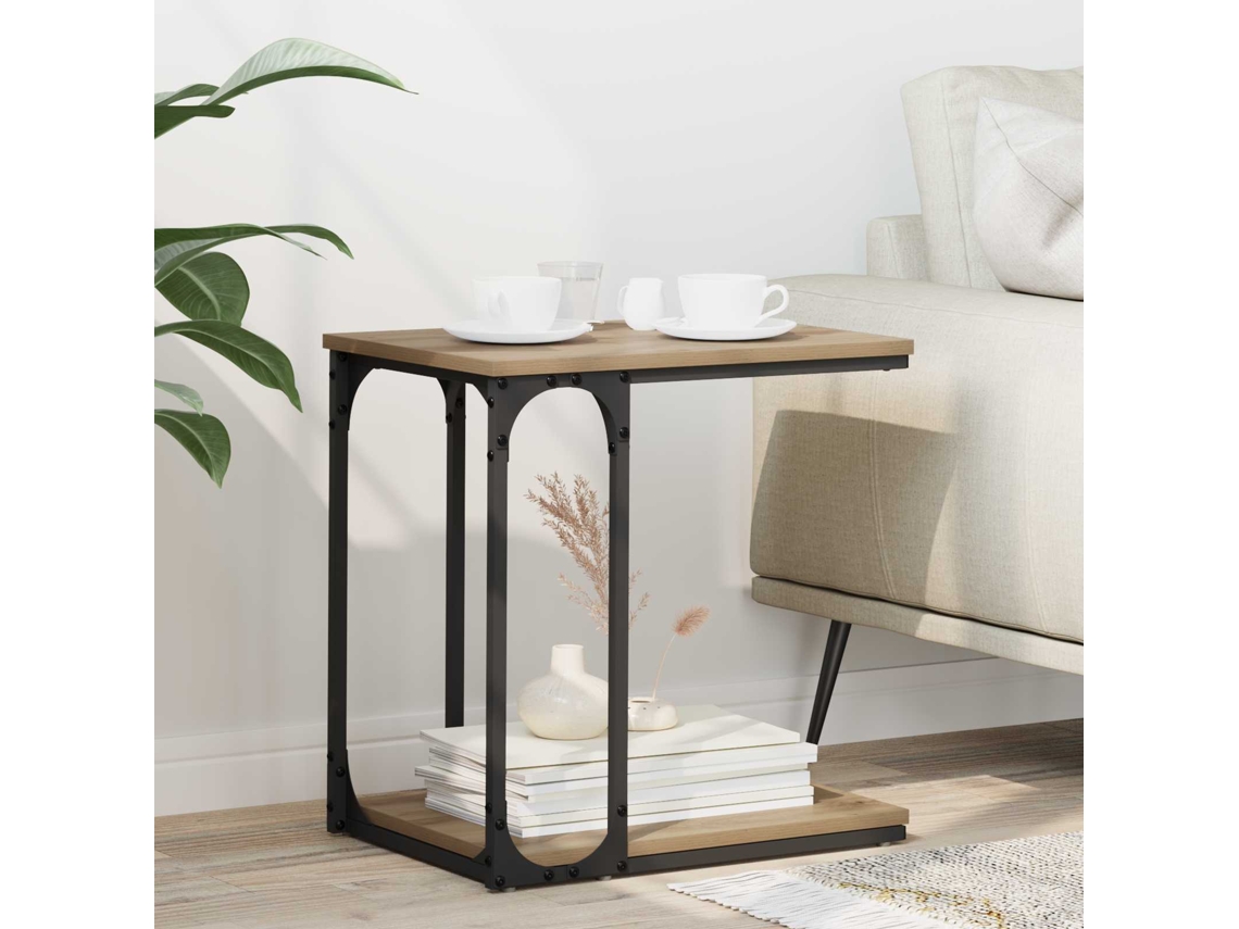 Vidaxl Mesa Lateral Carvalho Artesanal 50 X 35 X 52 Cm