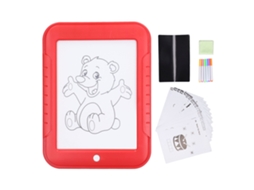 Ats tablero de Dibujo Fluorescente Luminoso Escribir Glow Graffiti Rompecabezas Juguete Versión En Inglés Rojo