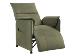 Poltrona Reclinável Elétrica Poliéster, Aço e Espuma Cor Verde Escuro 80x83x104 cm Homcom