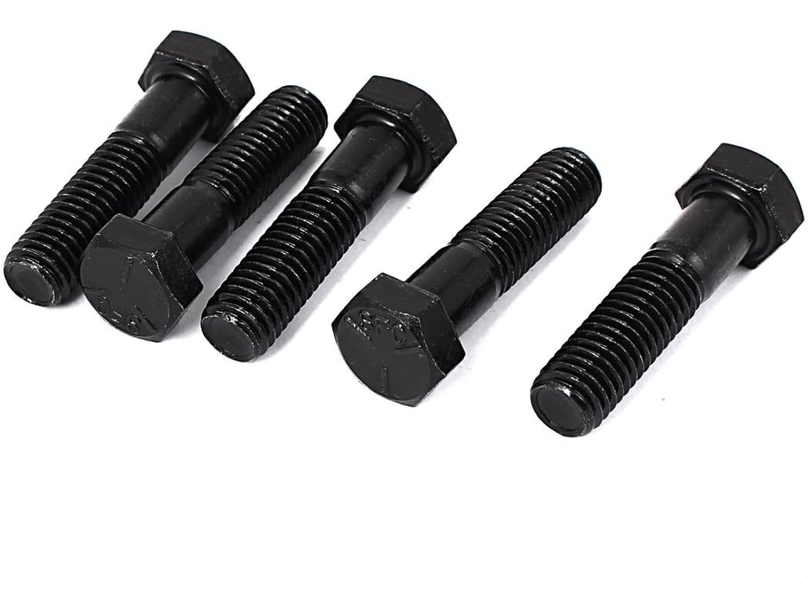 Parafusos de Cabeça Sextavada de Aço Carbono Unc Grau 5, 1/2" 13x2", 5 Peças CHABERLU