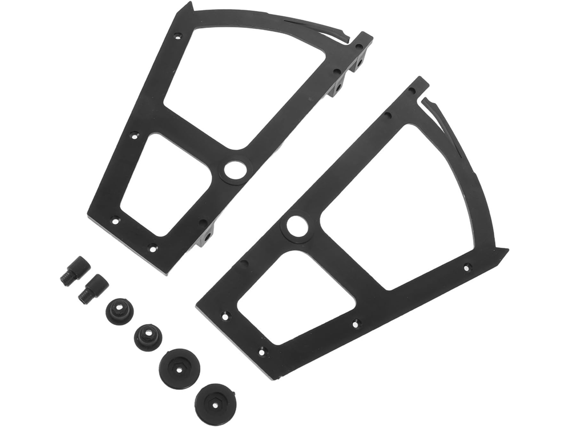 Dobradiças Callaron Para Sapateira, 2 Unidades, Em Plástico Preto, Com Placa Inferior Articulada De Camada Única E
