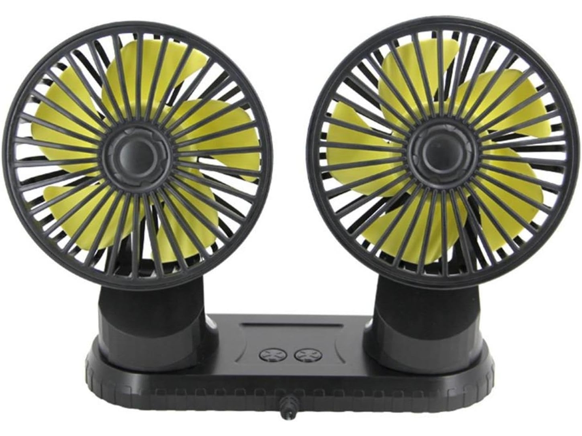 Ventilador De Carro Com Duas Cabeças Circulação Ar