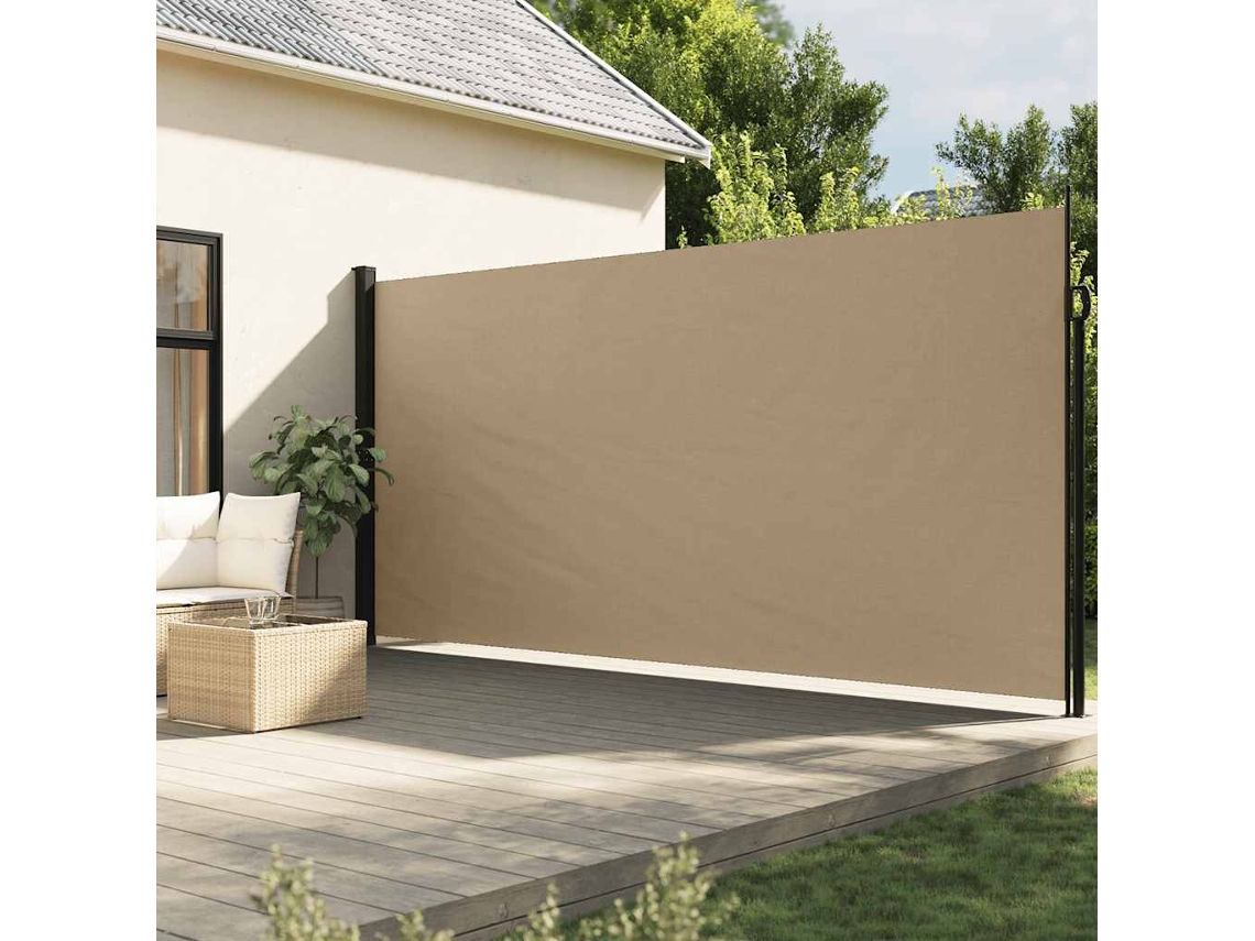 Vidaxl Toldo Lateral Retrátil 200x600 Cm Bege