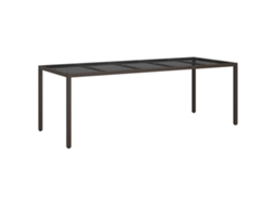 Conjunto 1 Mesas De Jardim Vidaxl Castanho Vime Pe