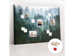 Painel De Cortiça Para Parede Floresta Nublada Para A Sala De Estar Espelharte (140x100 Cm)