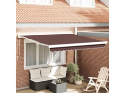 Vidaxl Toldo Retrátil Automático 300x250 Cm Castanho