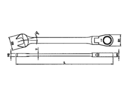 Chave Boca Luneta C/ Roquete Flexível 10mm Teng Tools 600510rf