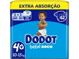 Fraldas Bebé Seco Extra 10-15kg T4+ DODOT emb. 62 un