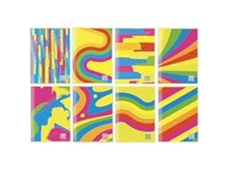 Caderno Fantafluo One Color BLASETTI 10 Maxi Papel 80G Capa 7 Cores Neon