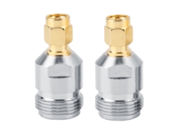 2pcs Adaptador Rf Conector Coaxial N Fêmea para Sma Macho Teste Conversor 50ω 0 6ghz Cobre Galvanizado Ouro