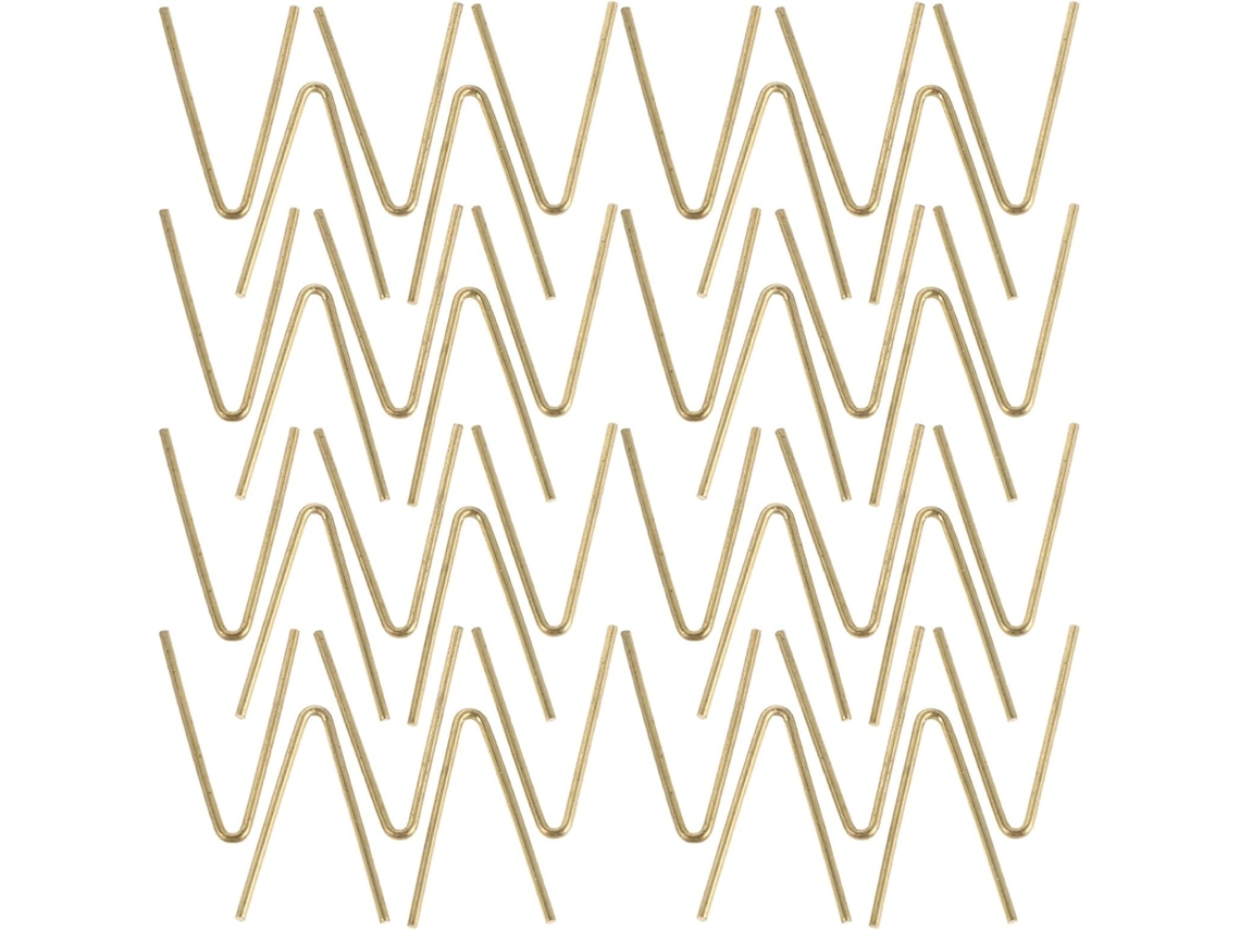 Lioobo Conjunto De 100-pins Distintivo Em Cobre Dourado Formato V Para Uniformes, Cabeça Plana, Fácil Instalação