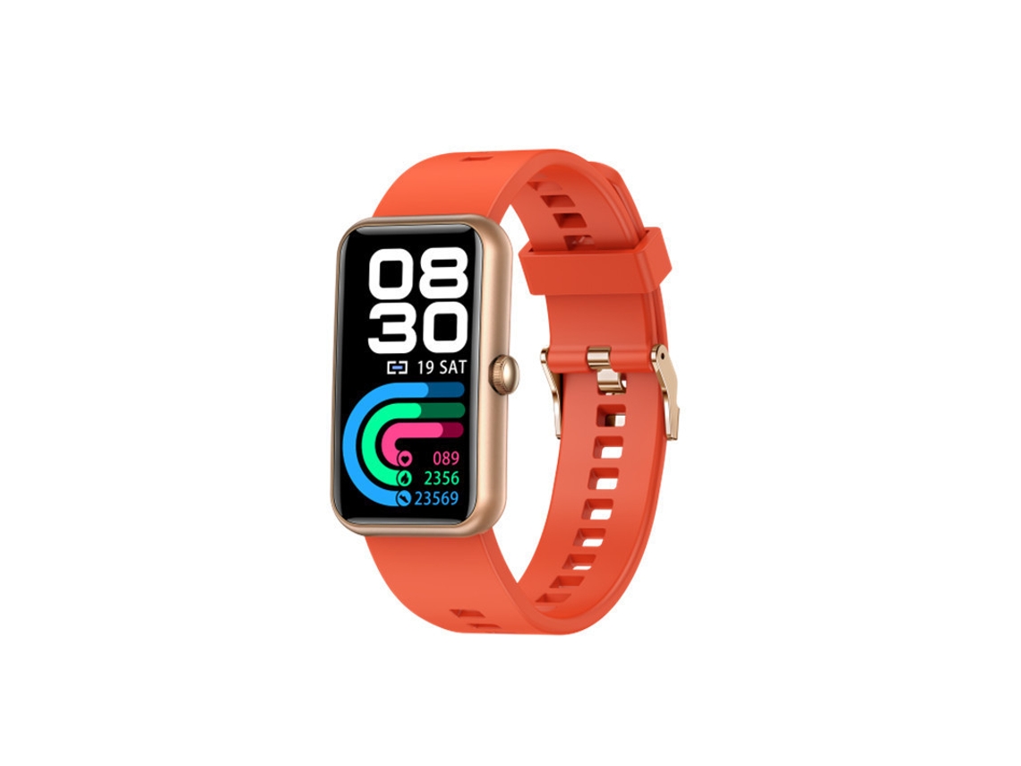 Smart Watch L16 Monitoramento de Pressão Arterial e Frequência Cardíaca Laranja GODTVAGT